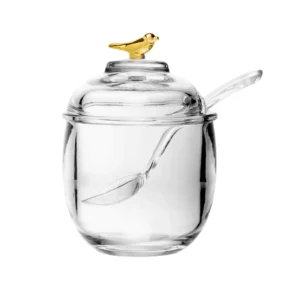 Açucareiro Cristal com Colher Golden Bird 150ml - Wolff