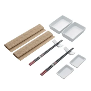 Conjunto para Sushi Bambu e Cerâmica Kyoto 10 Peças - Lyor