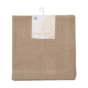 CJ 2 GUARDANAPOS PONTO AJOUR ALGODAO LUXO TAUPE 40X40C