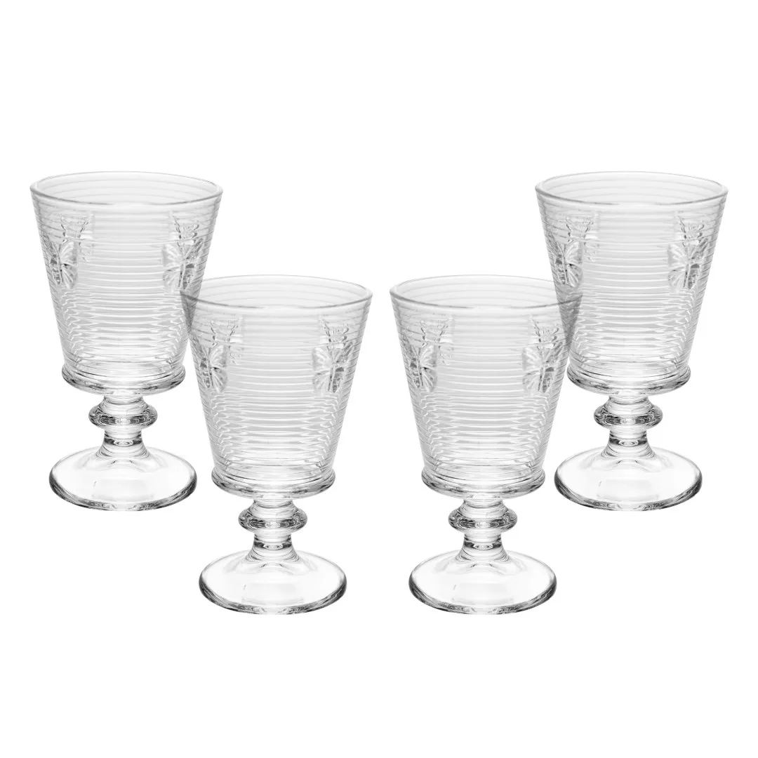Conjunto 4 Taças para Água Vidro Lines Butterfly 350ml