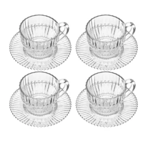 CJ 4 XICARAS DE CHA DE CRISTAL DE CHUMBO IMPERIO 220ML