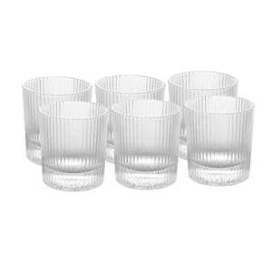 CJ 6 COPOS PARA WHISKY DE CRISTAL LINES 300ML