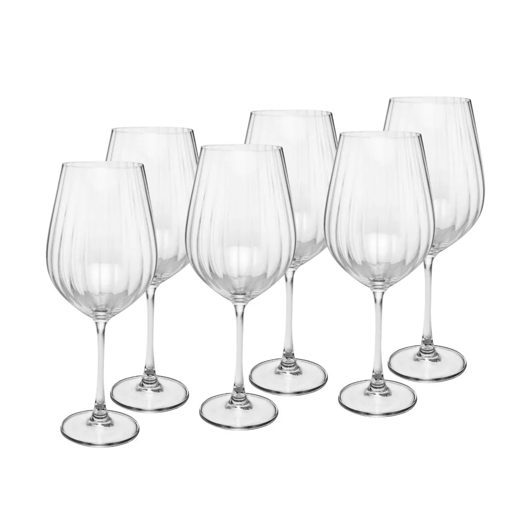 Conjunto 6 Taças para Água Cristal Ecológico Columba Optic 650ml