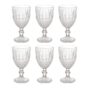CJ 6 TAÇAS VIDRO TRANSPARENTE 345ML SODO/CALC GREEK