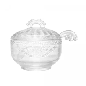 Açucareiro de Cristal Ecológico com Colher Imperial 12cm x 11,5cm