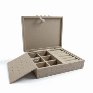 CAIXA BIA P AUDI BUCLE BEGE 8X21X26CM